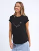 Foxwood Outline Tee Black sold by Shine On