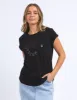 Foxwood Outline Tee Black sold by Shine On