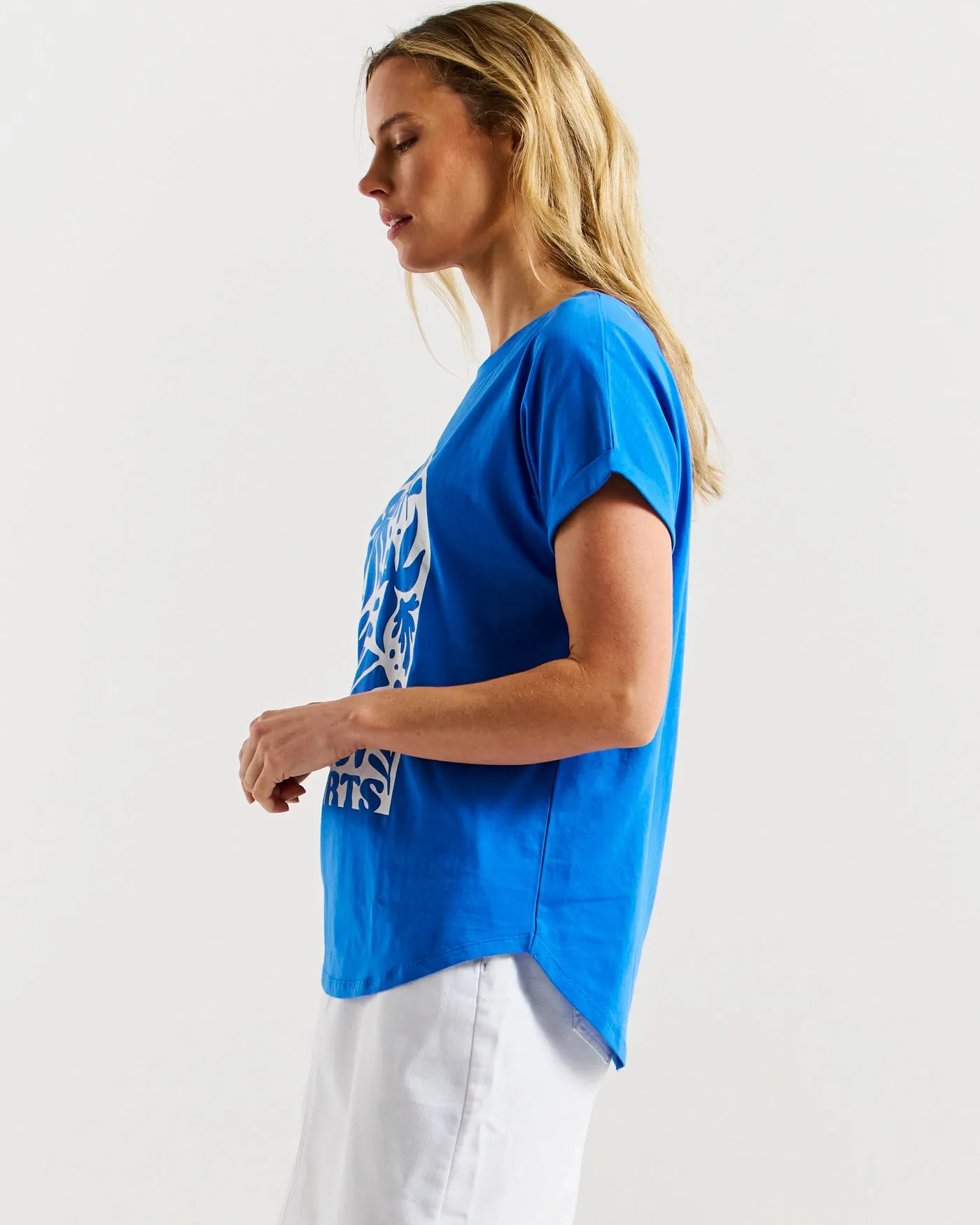 Betty Basics Hailey Short Sleeve Tee St. Palms Print sold by Shine On product image thumbnail 5