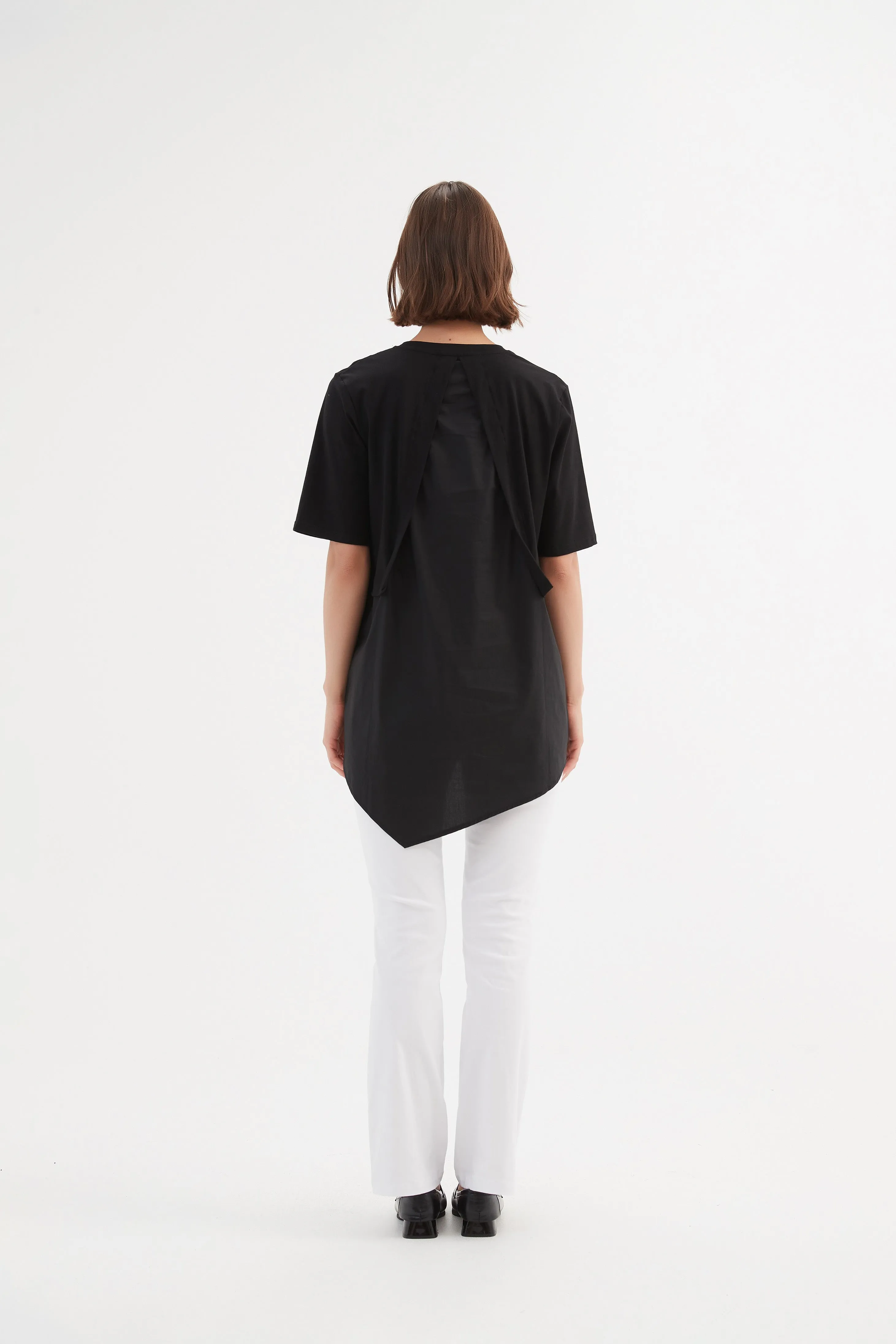 Tirelli Split Back Combi Tee Black sold by Shine On product image thumbnail 5