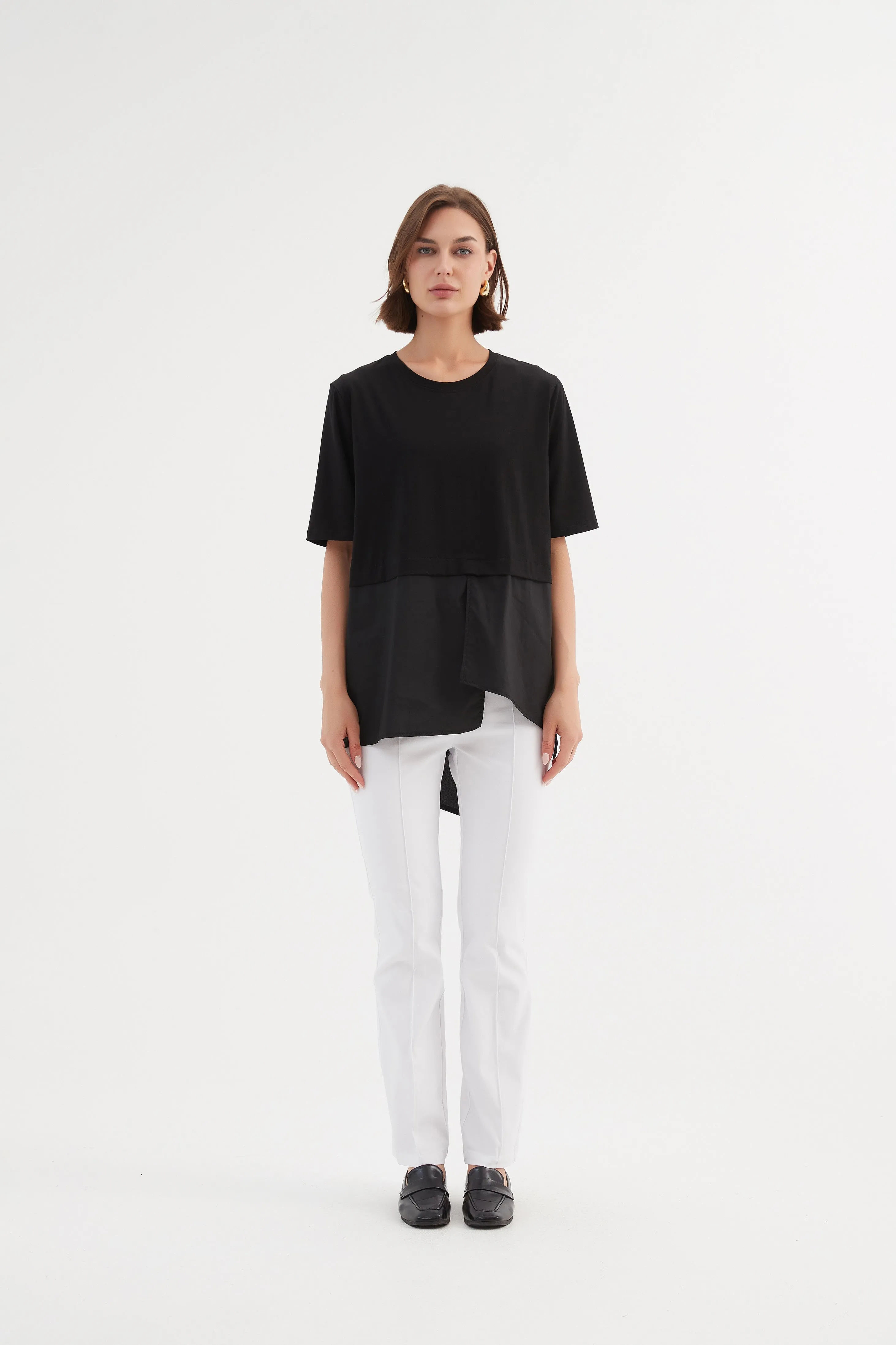 Tirelli Split Back Combi Tee Black sold by Shine On product image thumbnail 3