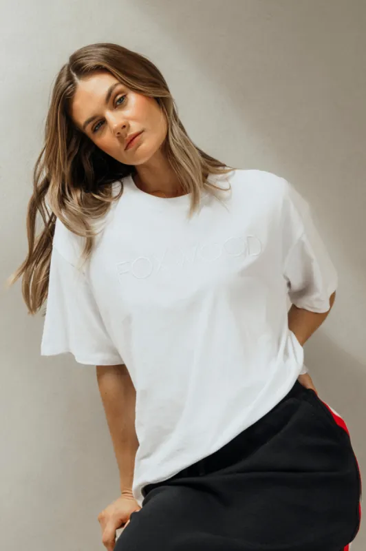Foxwood Simplified Tee White sold by Shine On