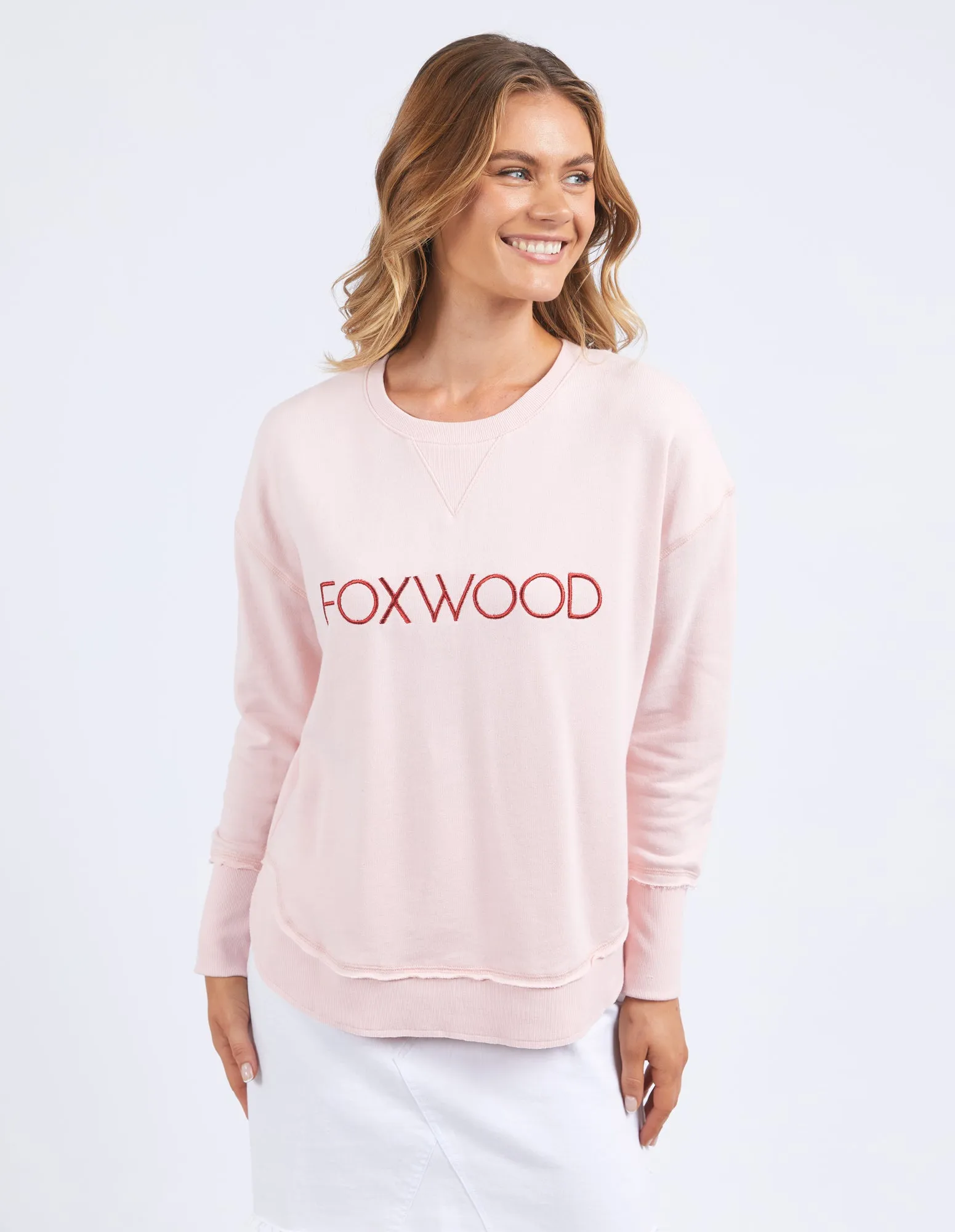 Foxwood Simplified Metallic Crew Pale Pink sold by Shine On product image thumbnail 3