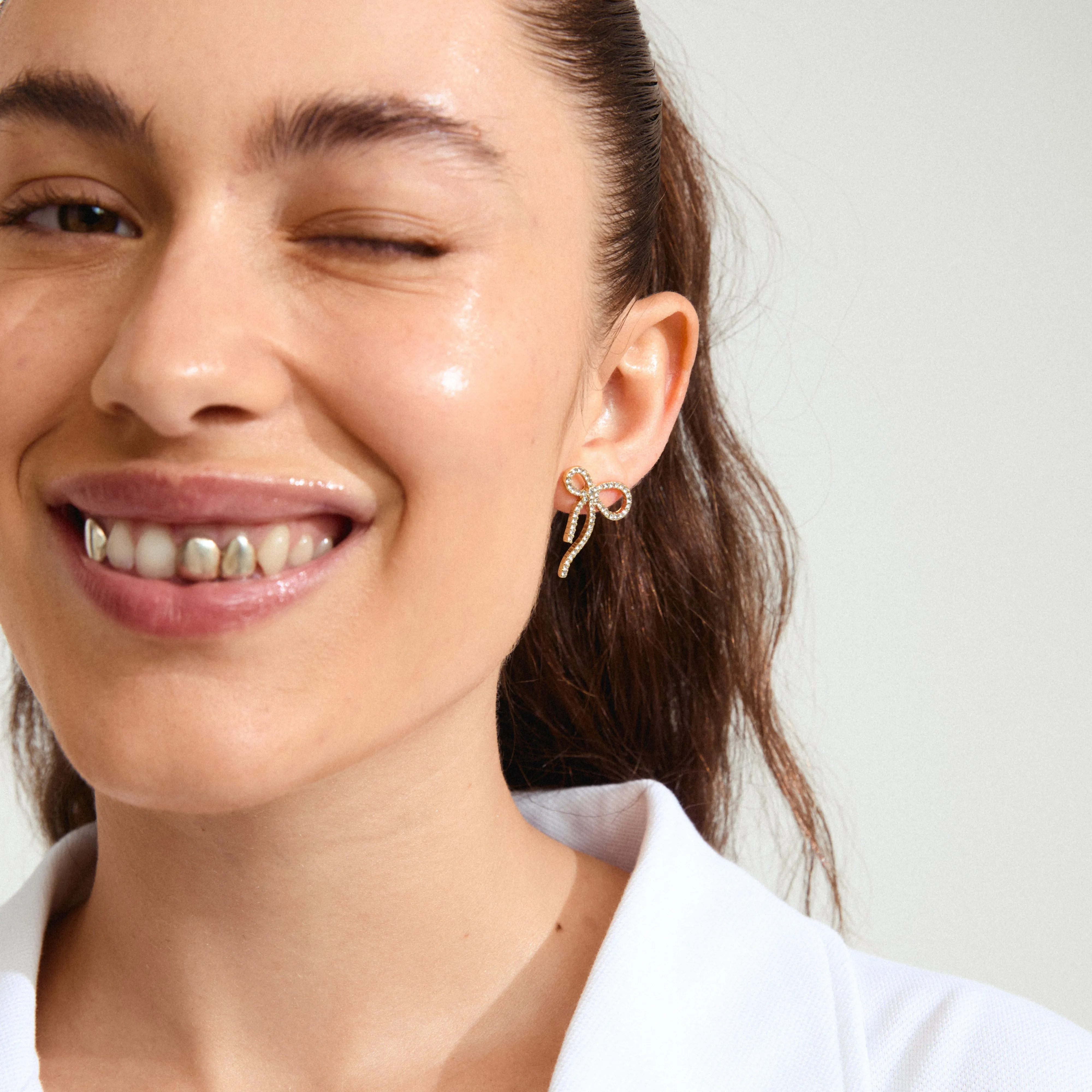 Pilgrim Jolanta Recycled Earrings - Gold Plated Crystal sold by Shine On product image thumbnail 2