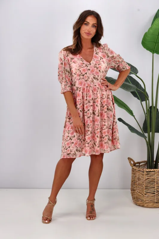 Jane James Juniper Balloon Sleeve Dress Spring Floral sold by Shine On
