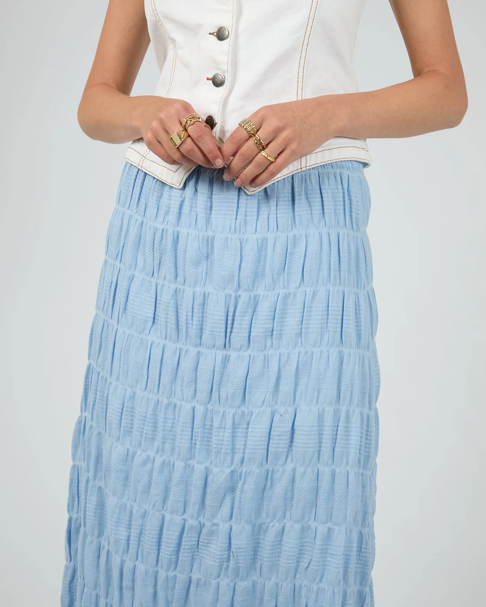 All About Eve Maude Maxi Skirt Ocean sold by Shine On product image thumbnail 4