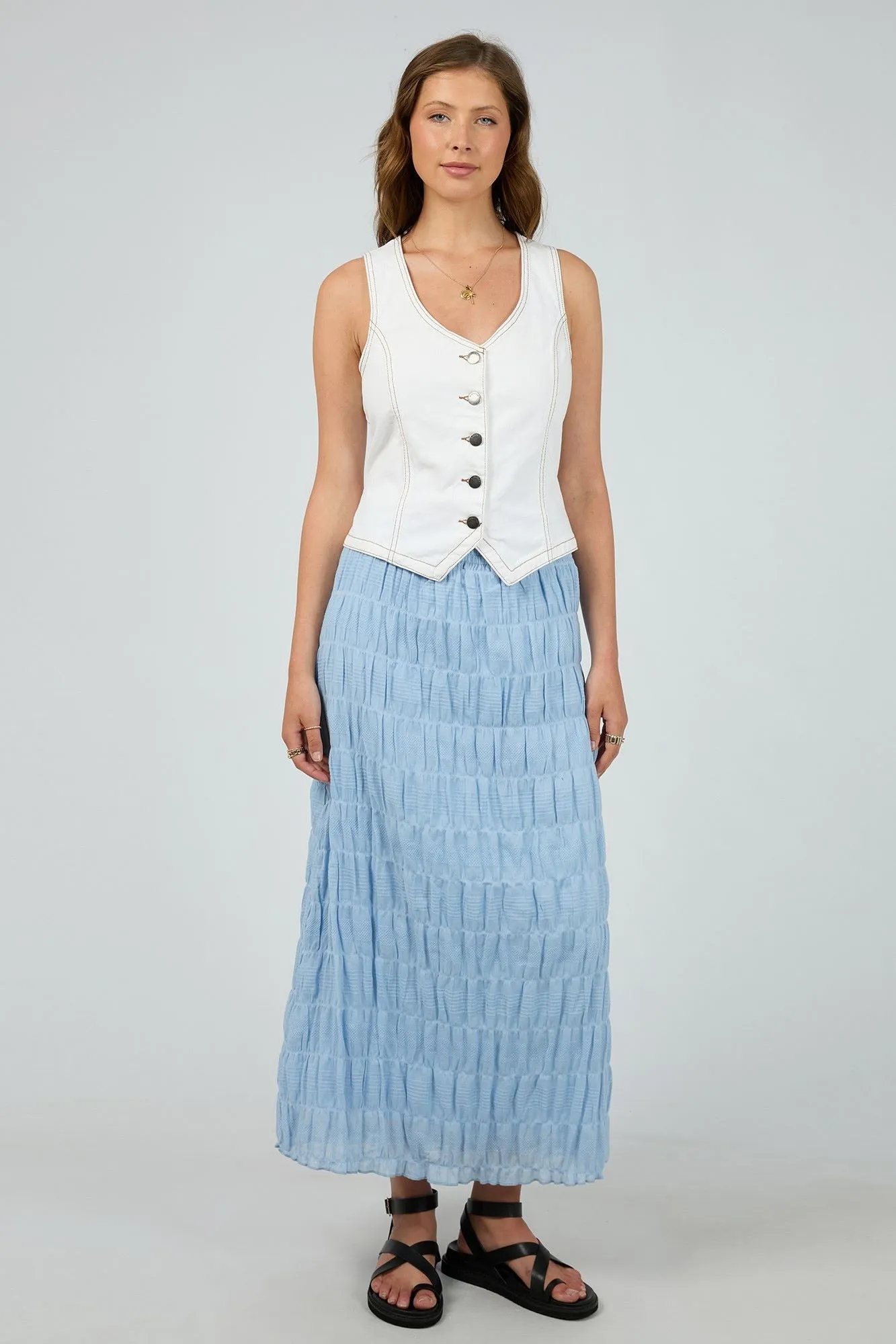 All About Eve Maude Maxi Skirt Ocean sold by Shine On