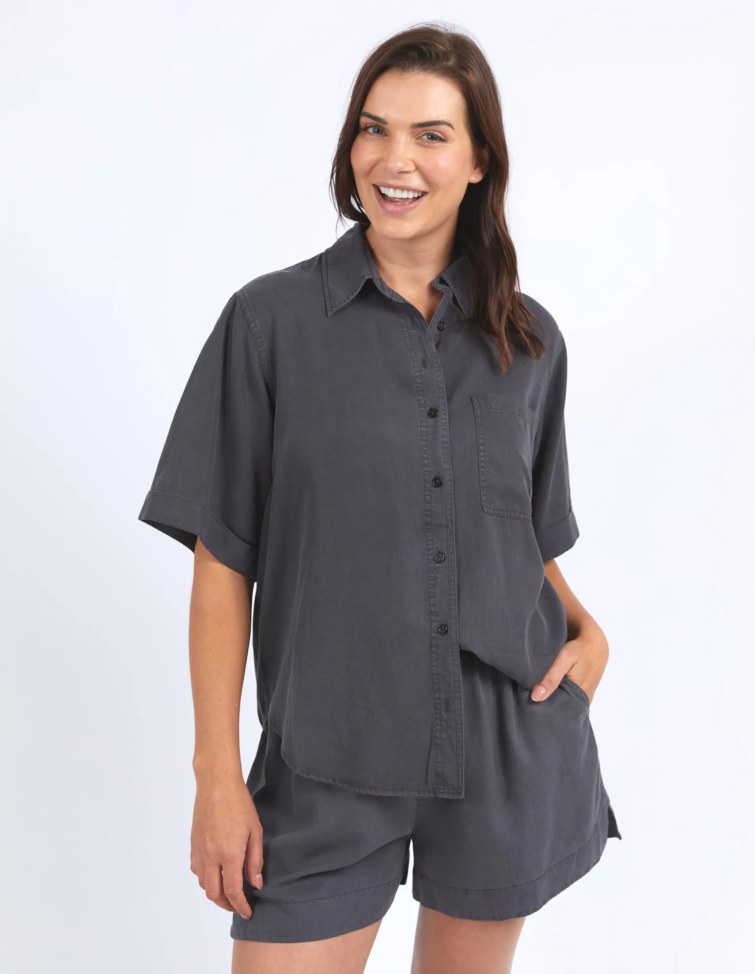 Elm Bliss Washed Shirt Washed Black sold by Shine On product image thumbnail 2