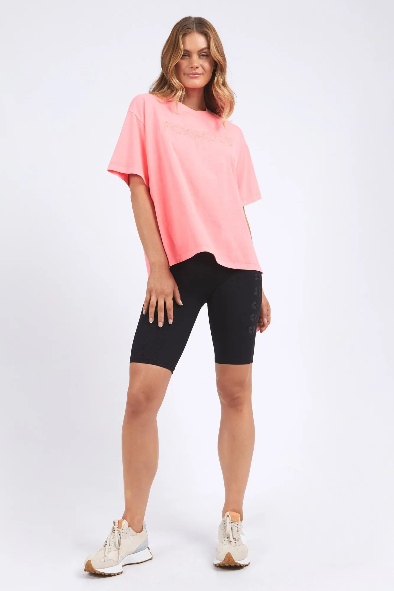 Foxwood Simplified Tee Neon Pink sold by Shine On