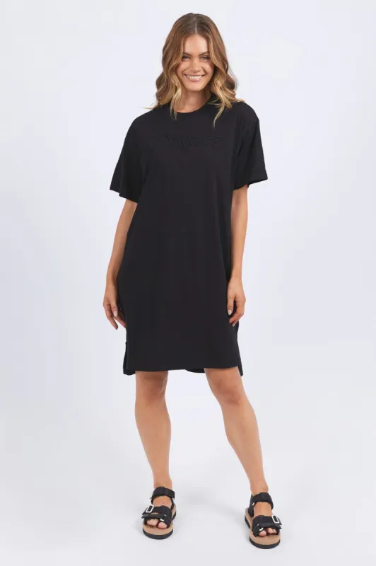 Foxwood Simplified Tee Dress Washed Black sold by Shine On