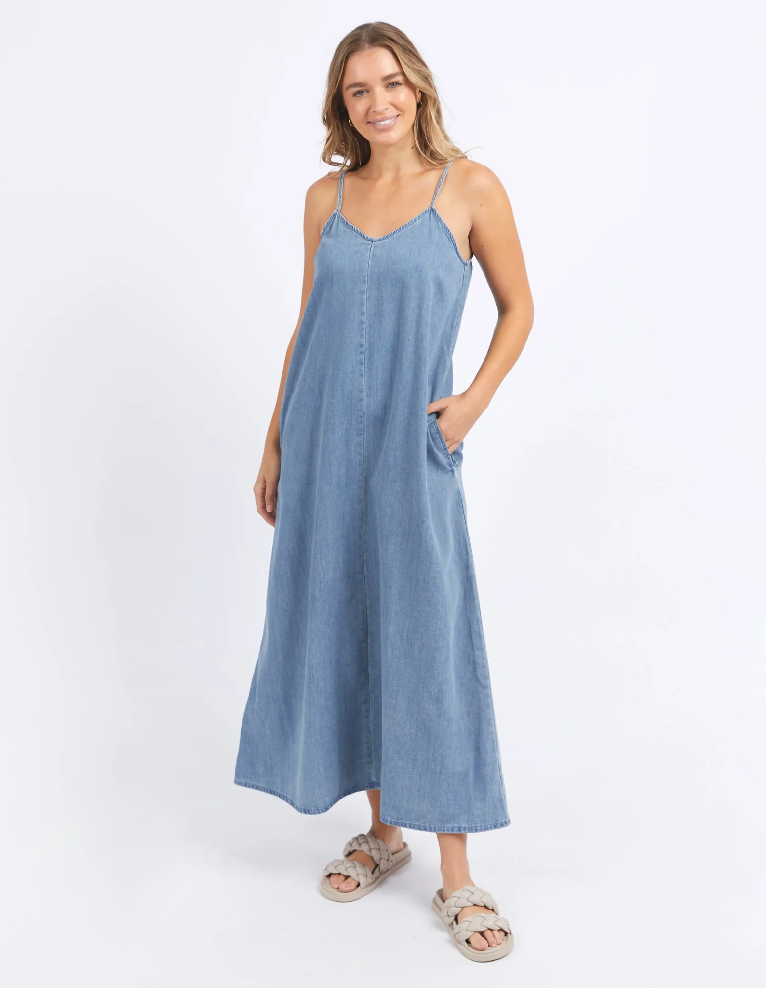 Foxwood Roma Denim Dress Mid Blue sold by Shine On product image thumbnail 2