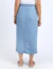 Elm Penny Utility Skirt Mid Blue Wash sold by Shine On