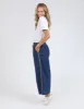 Elm Greta Wide Leg Pant with Side Tape Dark Blue Wash sold by Shine On