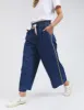 Elm Greta Wide Leg Pant with Side Tape Dark Blue Wash sold by Shine On