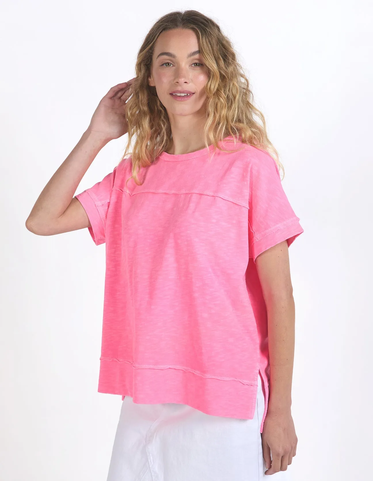 Foxwood Allison Tee Neon Rose sold by Shine On product image thumbnail 4