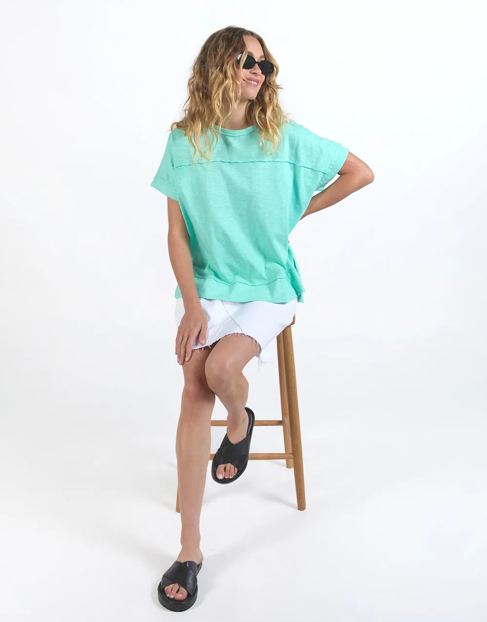 Foxwood Allison Tee Neon Mint sold by Shine On