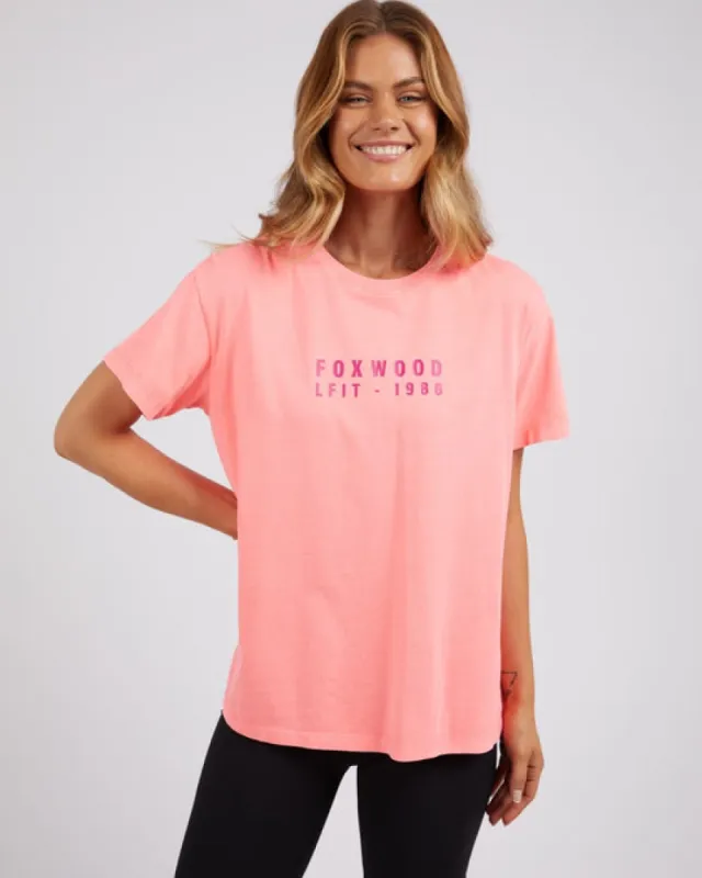 Foxwood Authentic Tee Neon Pink sold by Shine On