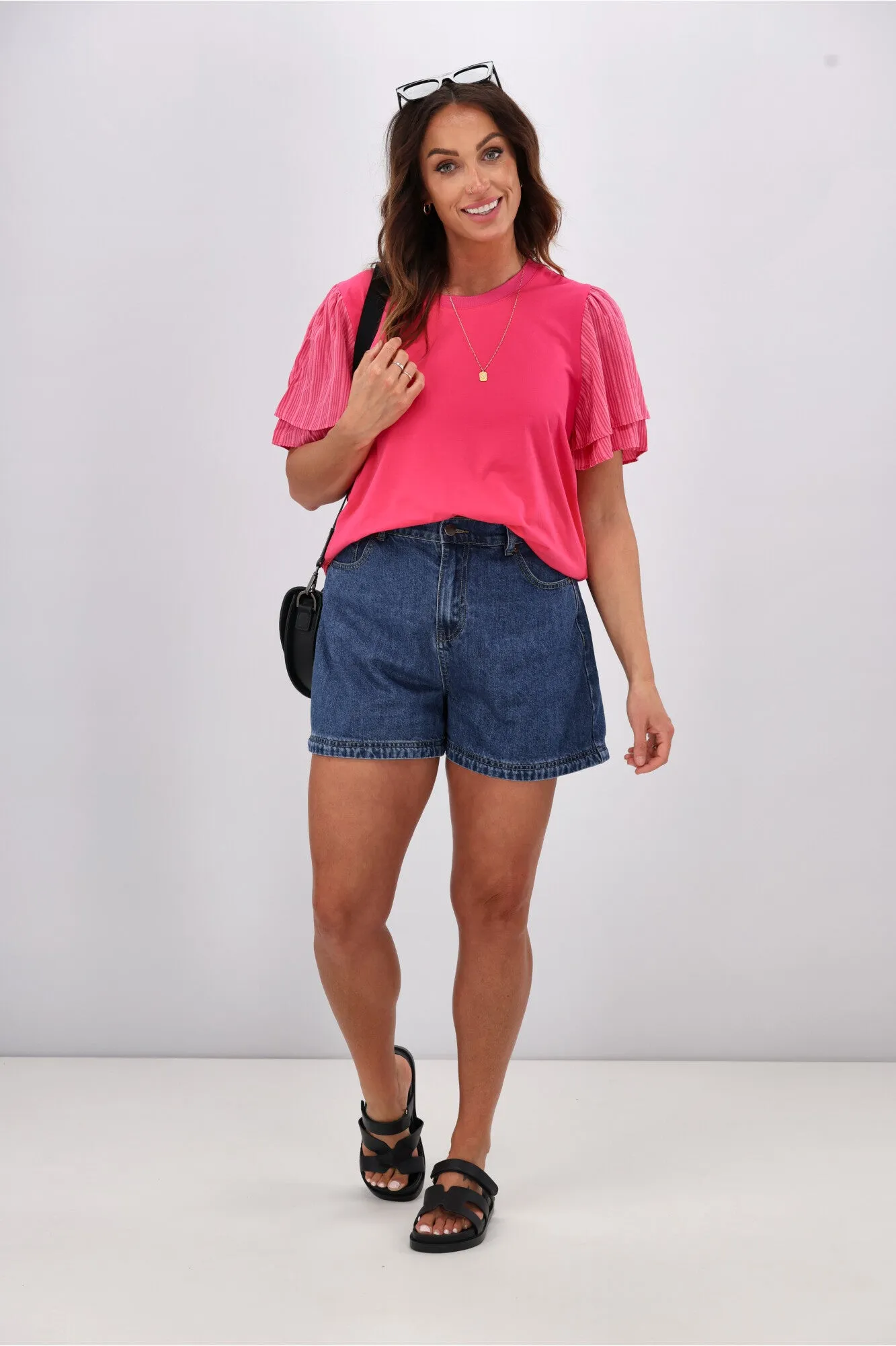 Shine On Label Tilda Stripe Sleeve Top Pink sold by Shine On product image thumbnail 5