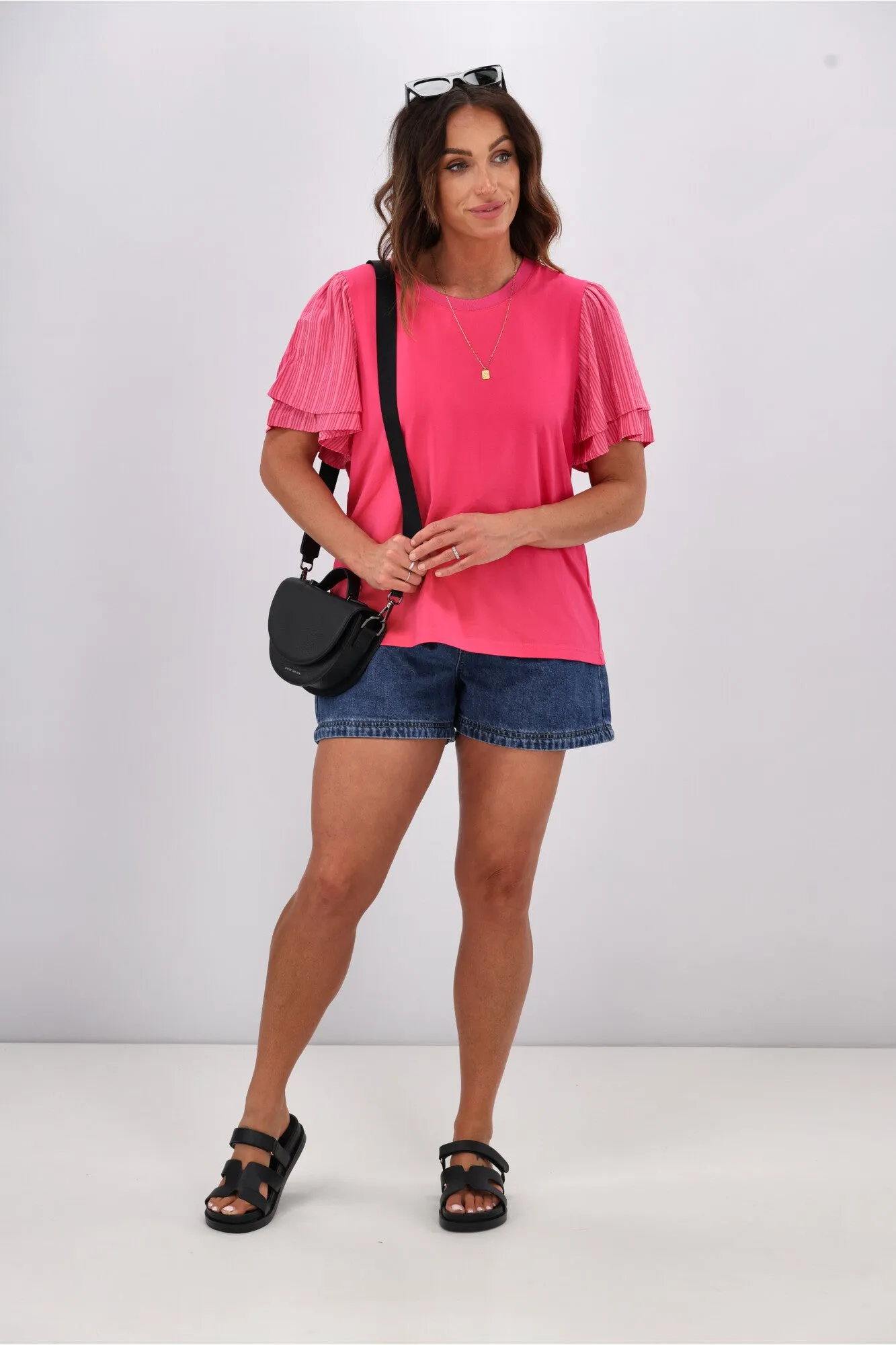 Shine On Label Tilda Stripe Sleeve Top Pink sold by Shine On product image thumbnail 3