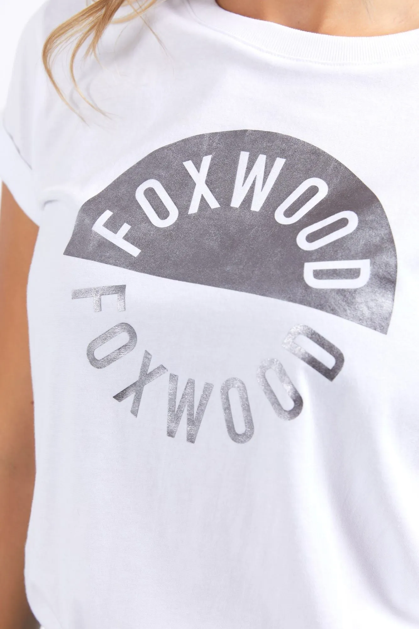Foxwood Outline Tee White sold by Shine On product image thumbnail 3
