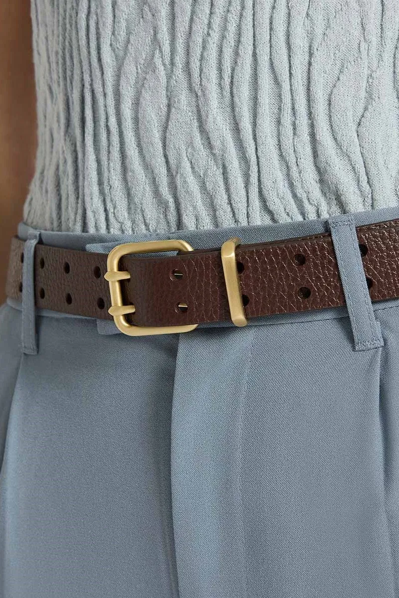 Status Anxiety Barely Moving Belt Chocolate Gold sold by Shine On product image thumbnail 3