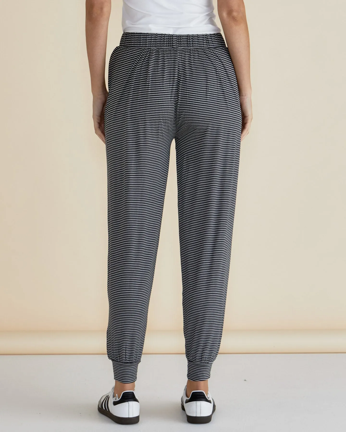 Betty Basics Paris Pant Charcoal Stripe sold by Shine On product image thumbnail 4