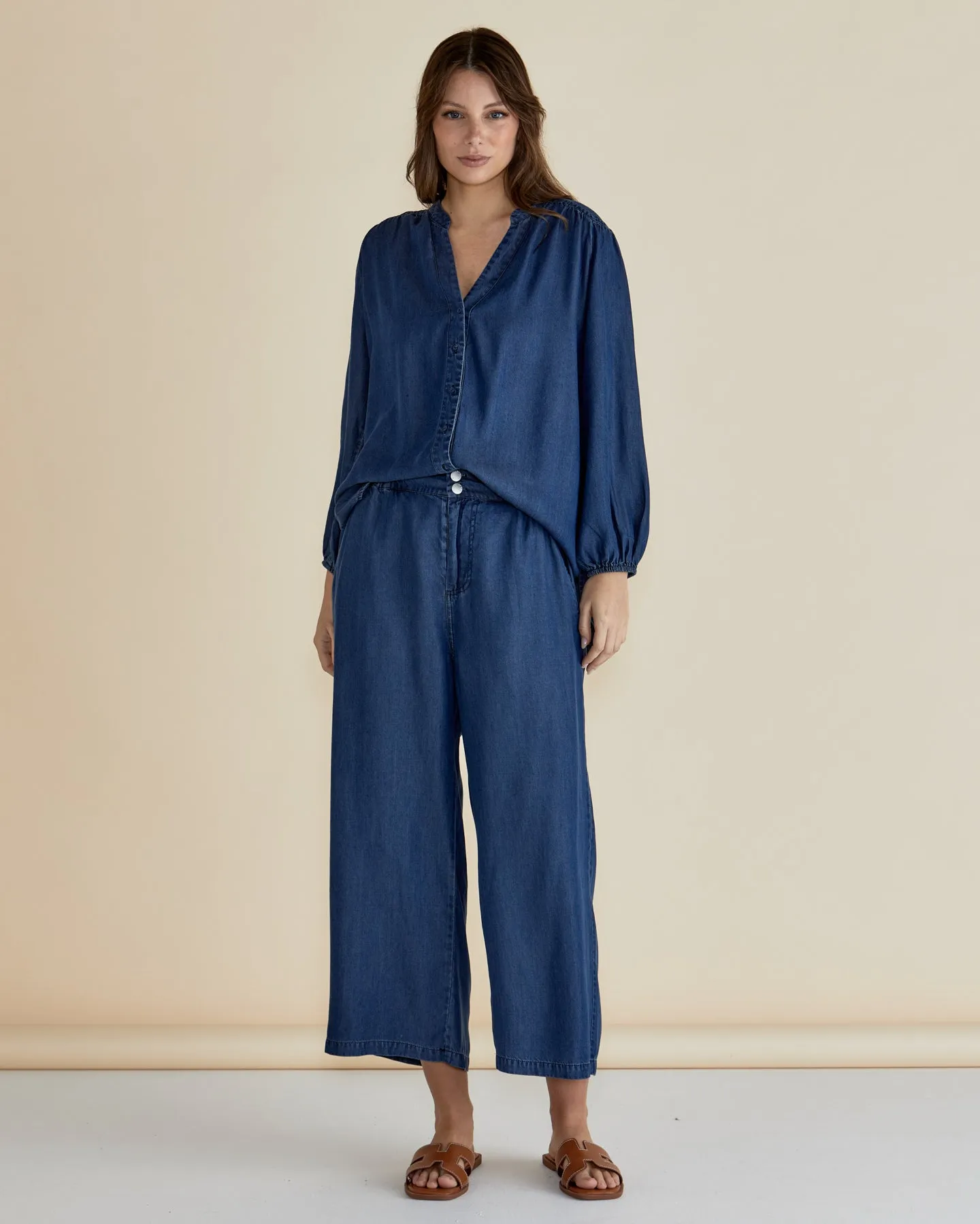 Betty Basics Rio Relaxed Pant Dark Indigo sold by Shine On product image thumbnail 2