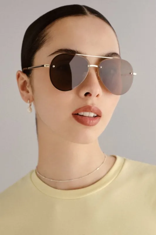 Aire Mirzam Sunglasses Brown Gold sold by Shine On