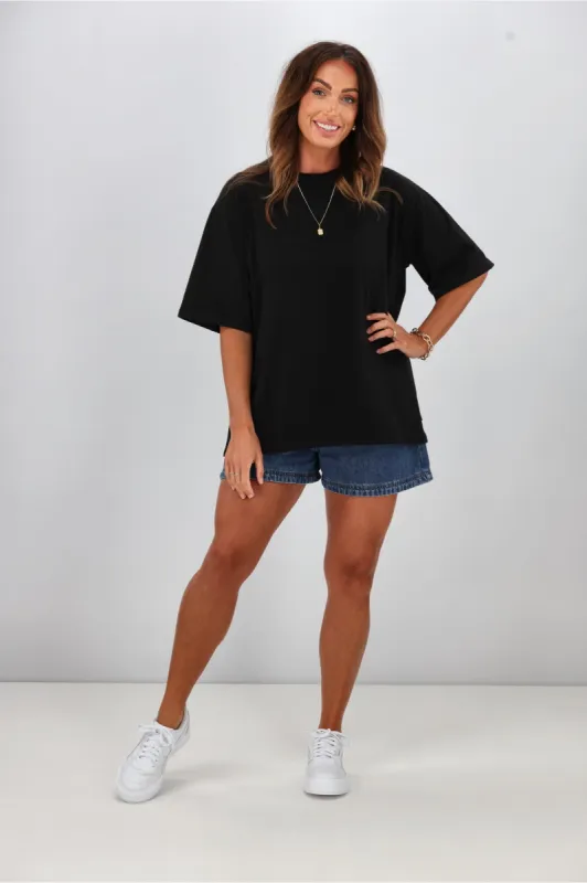 Silent Theory Core Oversized Tee Black sold by Shine On