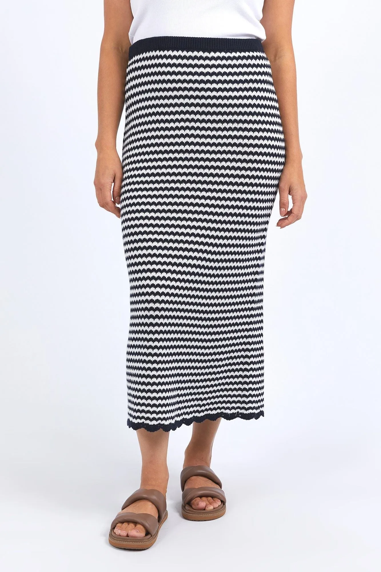 Elm Rosie Stripe Skirt Navy/White sold by Shine On product image thumbnail 2