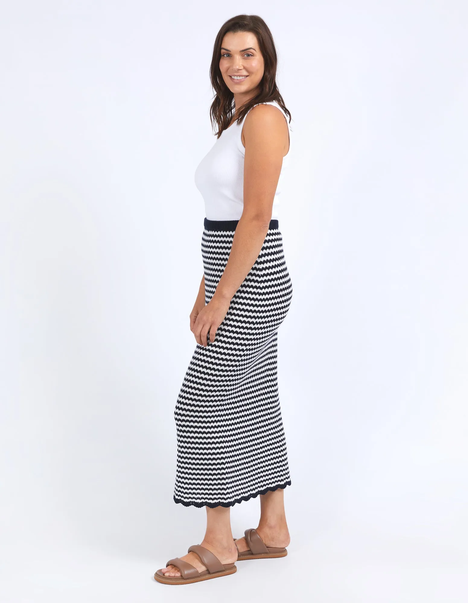 Elm Rosie Stripe Skirt Navy/White sold by Shine On product image thumbnail 4