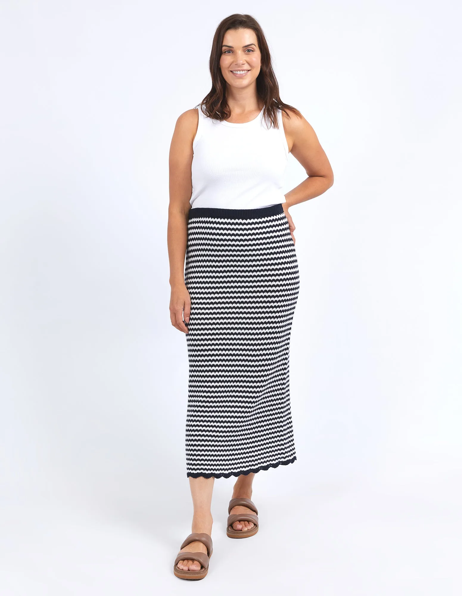 Elm Rosie Stripe Skirt Navy/White sold by Shine On product image thumbnail 3