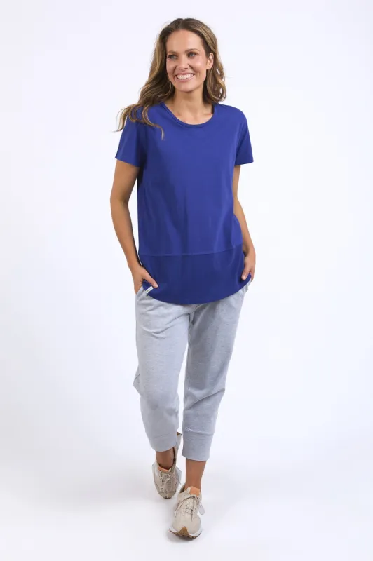 Elm Rib S/S Tee Deep Blue sold by Shine On