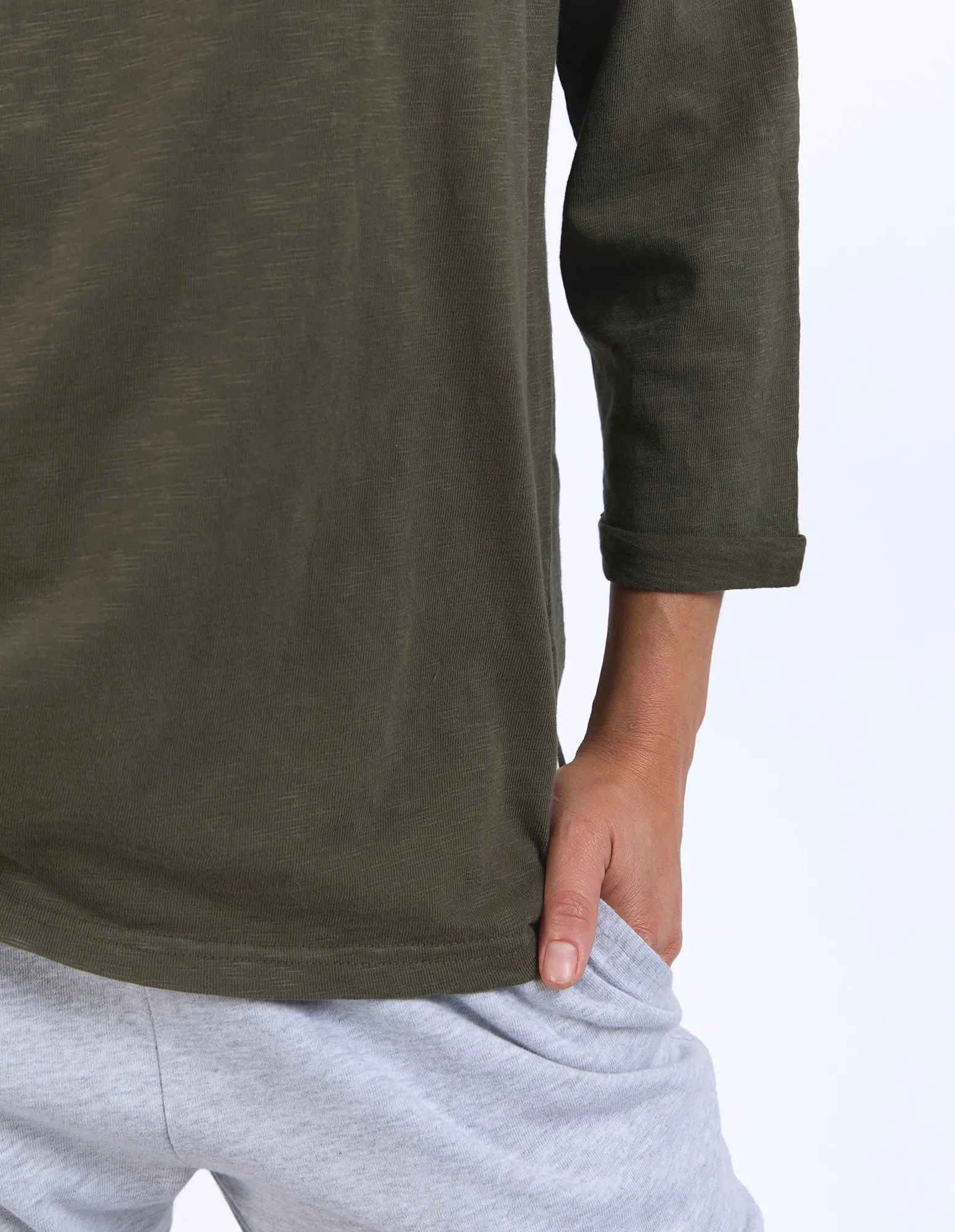 Elm Annie 3/4 Sleeve Tee Basil sold by Shine On product image thumbnail 5