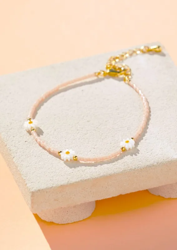 Tiger Tree Seaside Daisy Bracelet Pink sold by Shine On