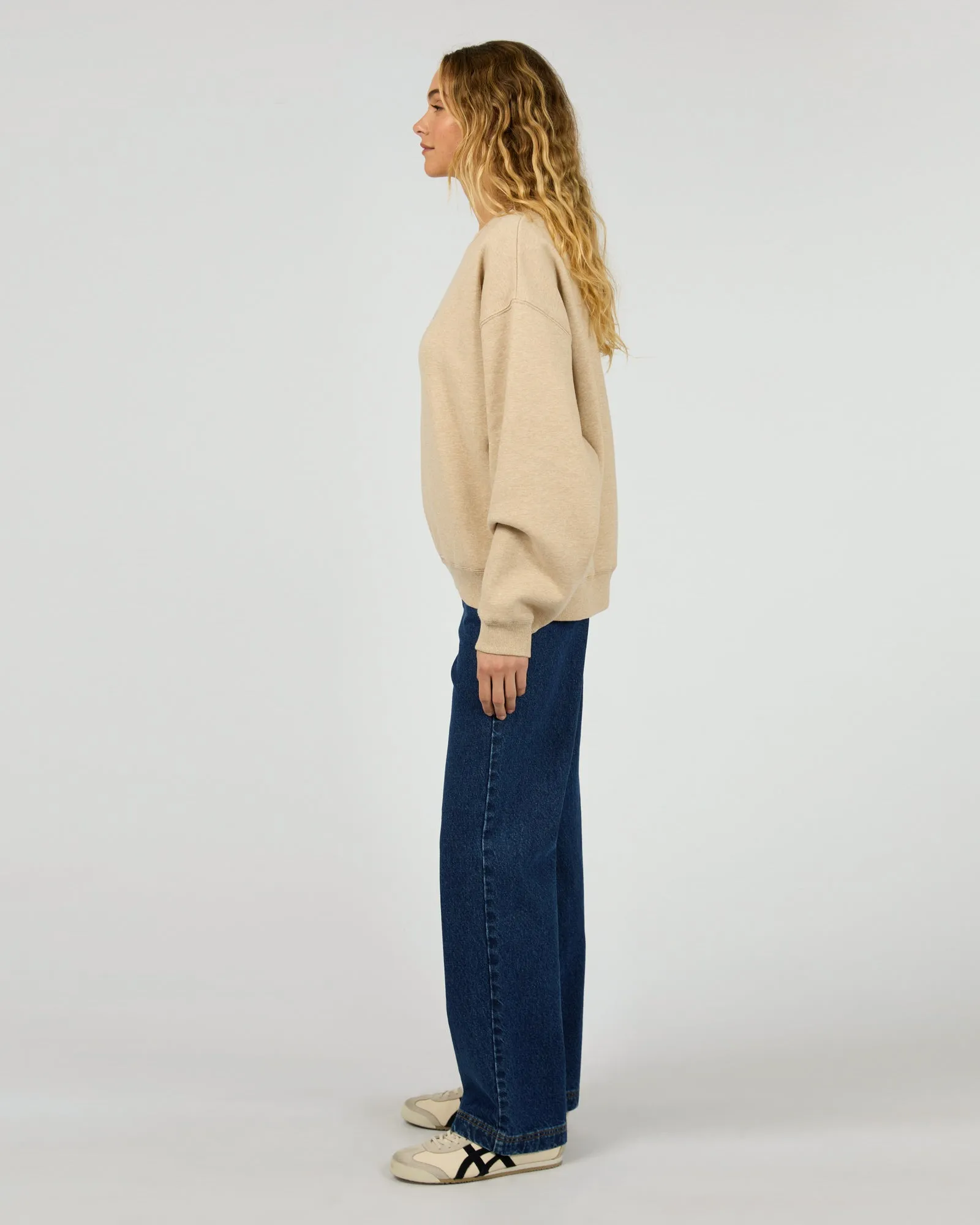 Silent Theory Logo Crew Oat Marle sold by Shine On product image thumbnail 5