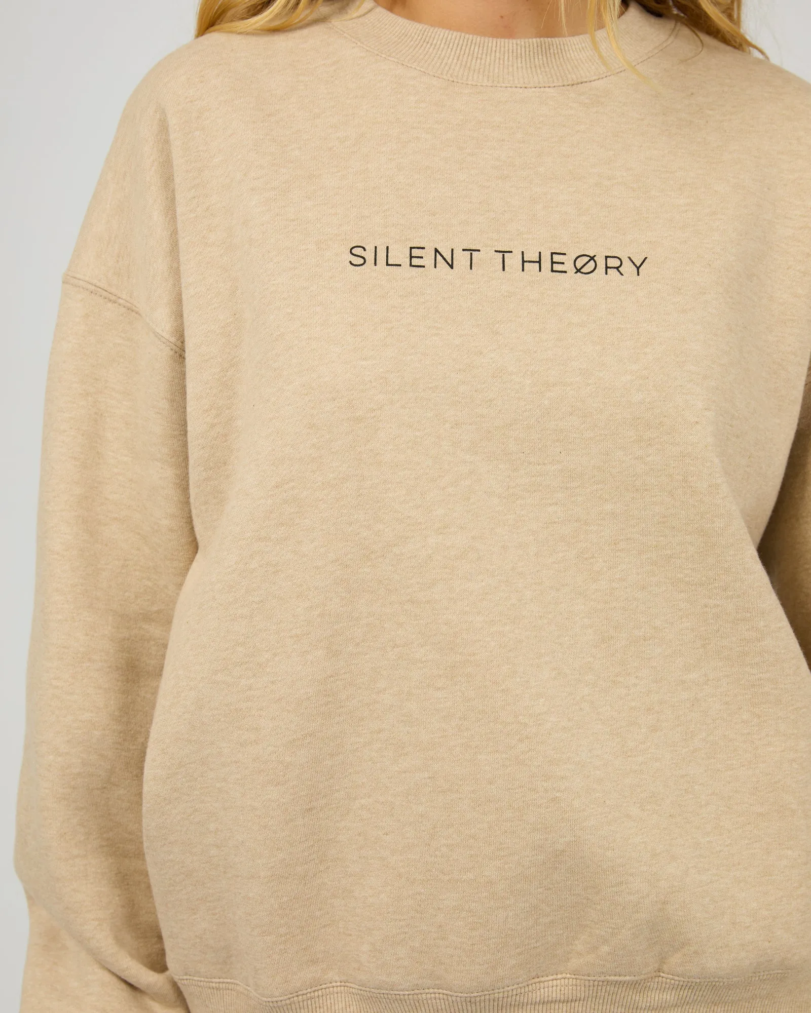 Silent Theory Logo Crew Oat Marle sold by Shine On product image thumbnail 3
