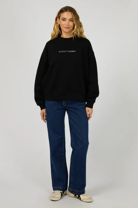 Silent Theory Logo Crew Black sold by Shine On