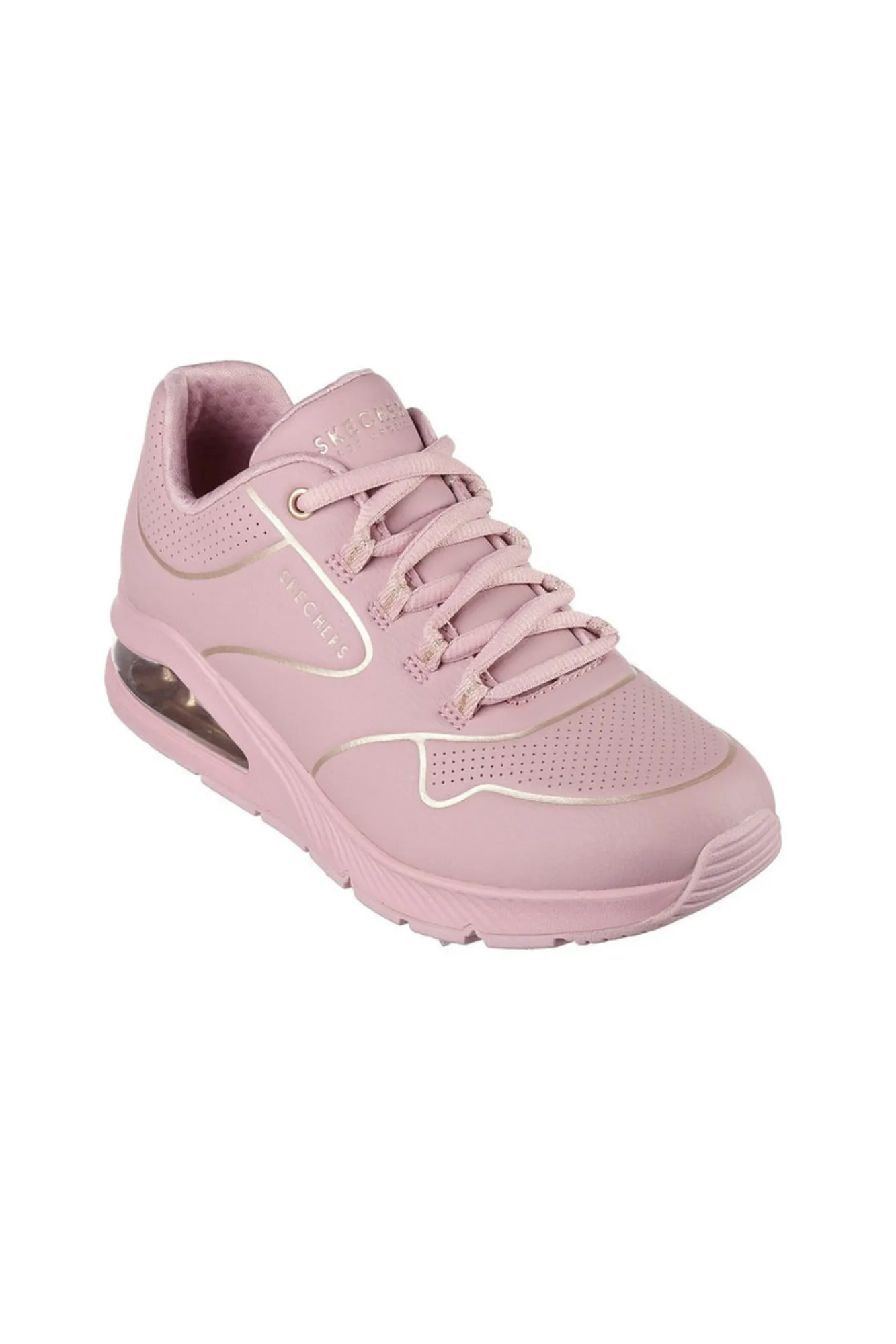 Skechers Uno Pink/Gold Sneaker sold by Shine On