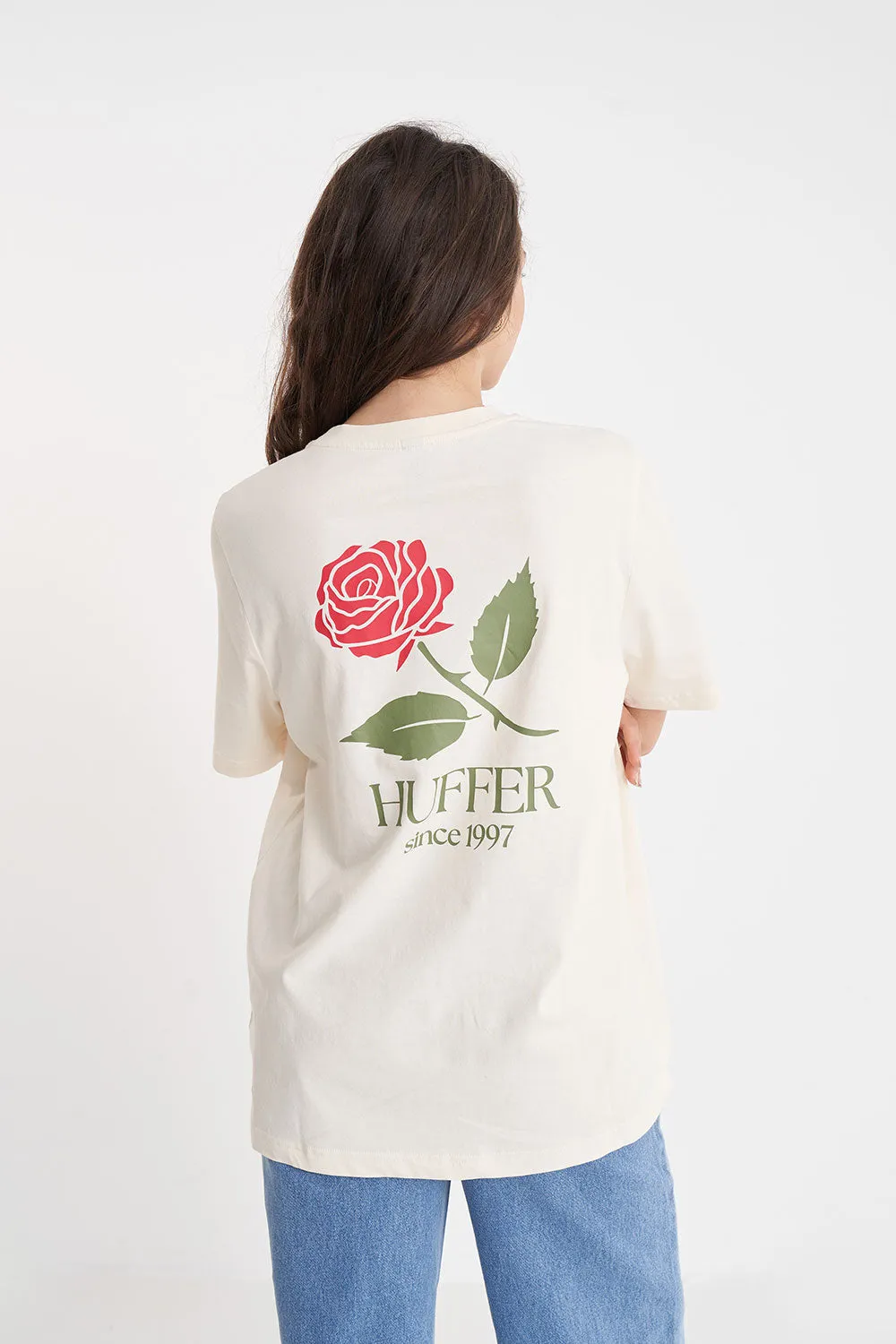 Huffer Relax Tee 190/Frame Ecru sold by Shine On