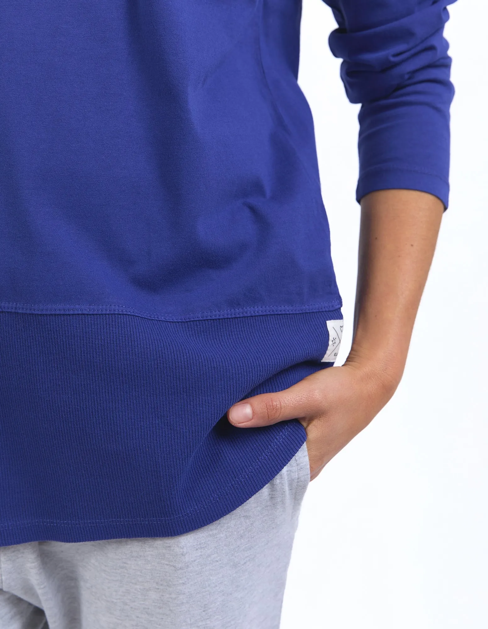 Elm Rib L/S Tee Deep Blue sold by Shine On product image thumbnail 4