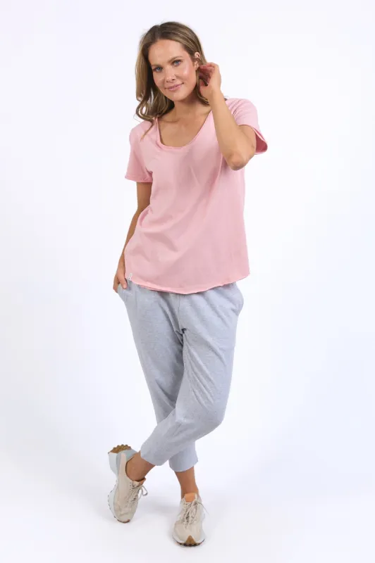 Elm Pima Vee Tee Blush Pink sold by Shine On