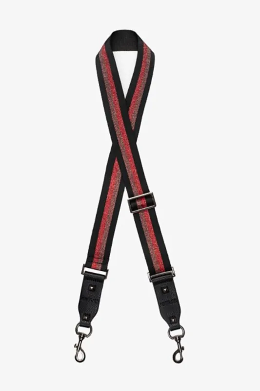Antler Bag Strap Red Lurex Stripe sold by Shine On