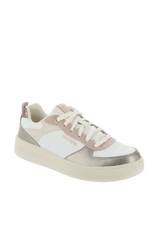 Skechers Sport Court 92 Sheer Shine Sneaker sold by Shine On