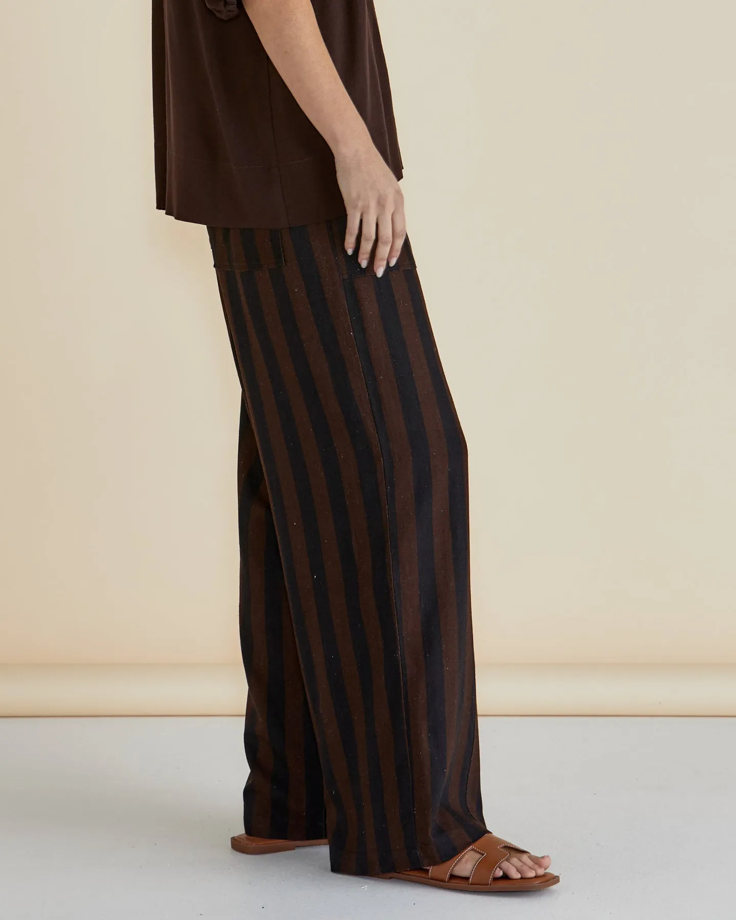 Betty Basics Tamara Pant Chocolate Stripe sold by Shine On product image thumbnail 3