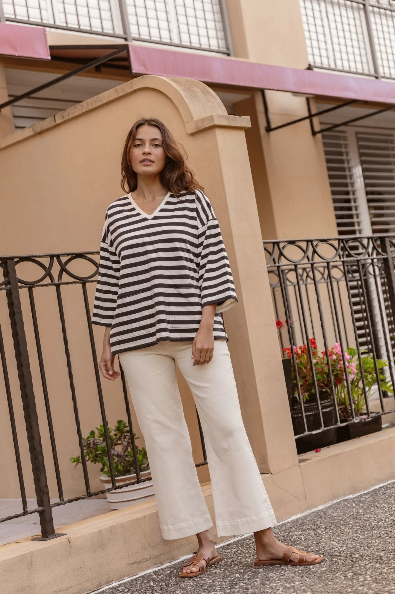 Betty Basics Willow Wide Leg Jean Off White sold by Shine On