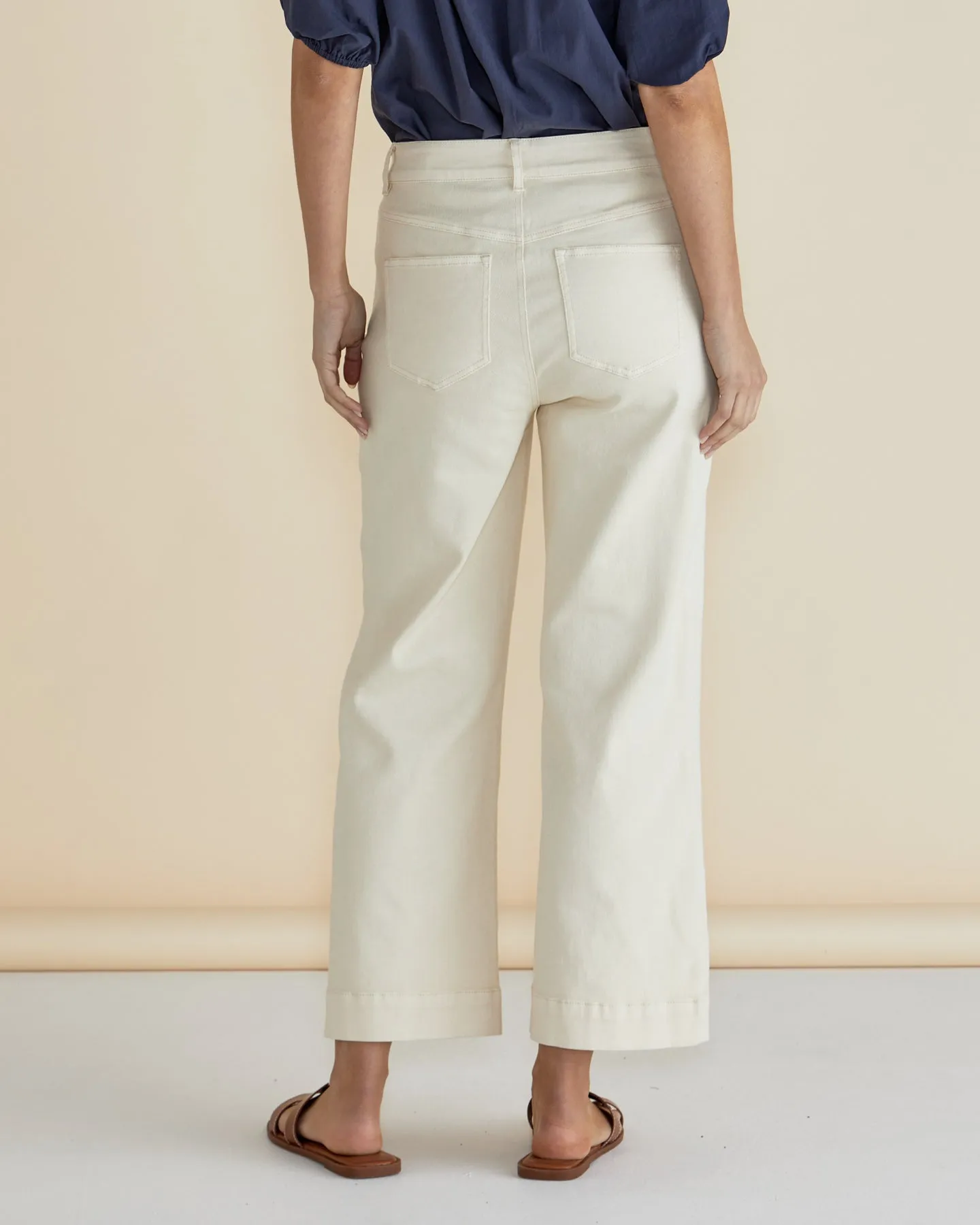 Betty Basics Willow Wide Leg Jean Off White sold by Shine On product image thumbnail 5