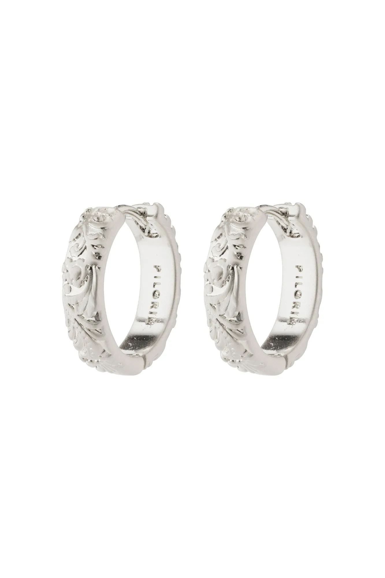 Pilgrim Elfrida Recycled Hoop Earrings Silver sold by Shine On