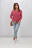 Shine On Essentials Rib Long Sleeve Dusty Rose sold by Shine On
