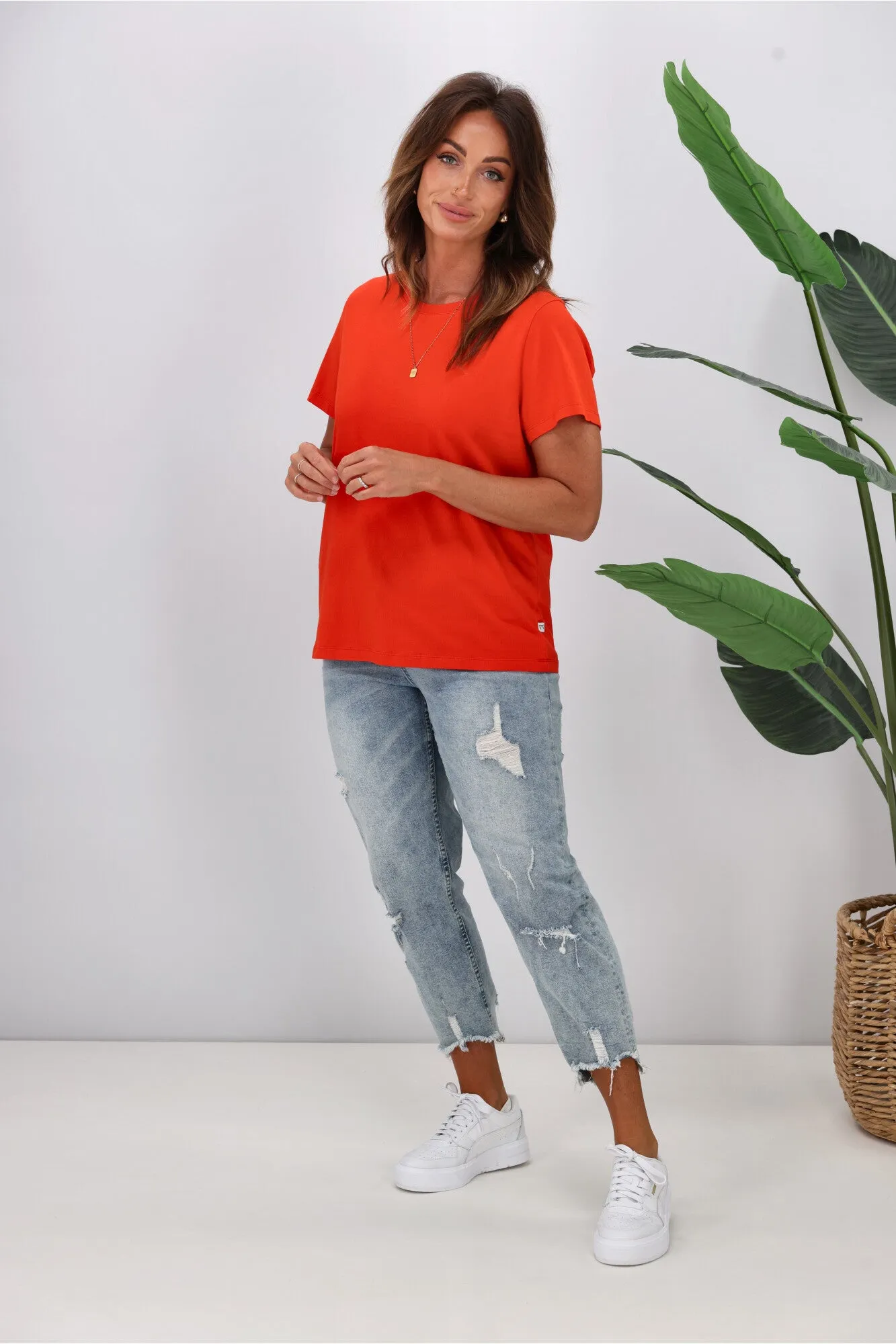 Shine On Essentials Tee Bright Red sold by Shine On product image thumbnail 3